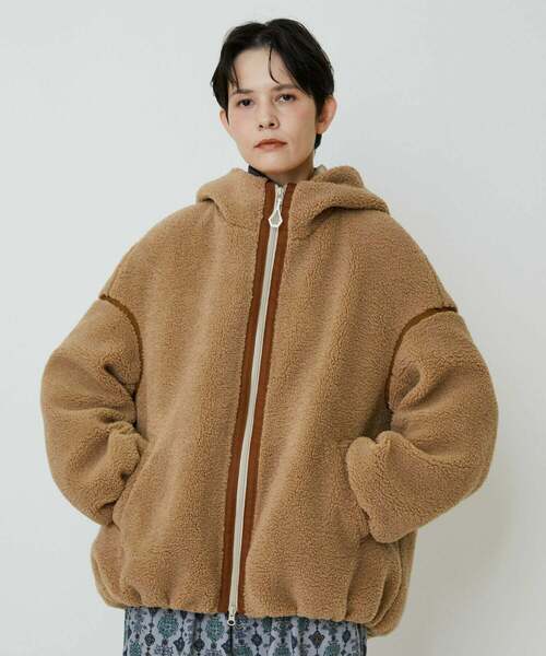 FRAPBOIS（フラボア）の「ポコボコ ブルゾン（ブルゾン・レディース・キャメル/ブラック・1/2）」の14枚目の写真