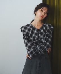N.(N. Natural Beauty Basic) | チェックラッフルブラウス(シャツ/ブラウス)