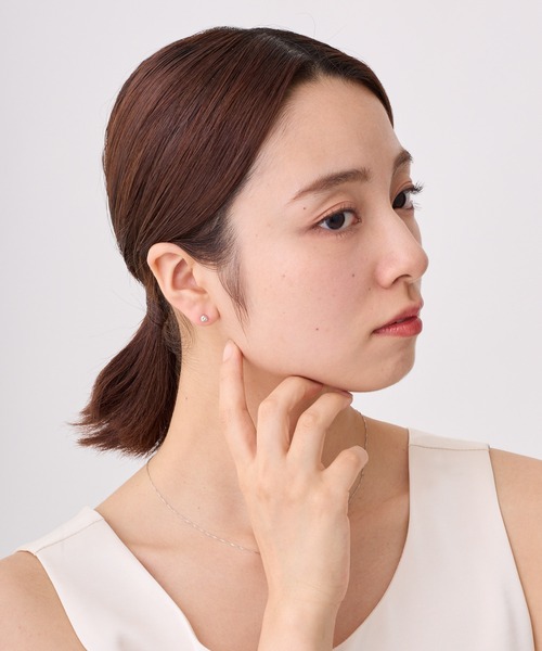 CALIN STANDARD(カリンスタンダード)の「◆金属アレルギー対応◆◆made in japan◆【高品質ポスト】ニュアンスサークル ジルコニアセラミックポストピアス(ピアス(両耳用)・レディース・シルバー/ゴールド/ピンクゴールド・FREE)」の10枚目の写真