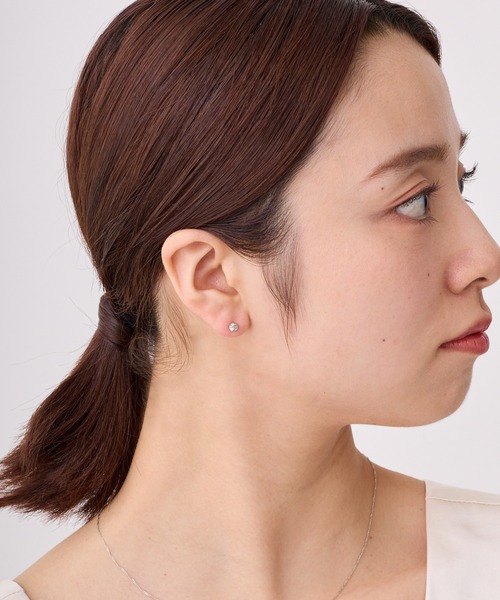 CALIN STANDARD(カリンスタンダード)の「◆金属アレルギー対応◆◆made in japan◆【高品質ポスト】ニュアンスサークル ジルコニアセラミックポストピアス(ピアス(両耳用)・レディース・シルバー/ゴールド/ピンクゴールド・FREE)」の11枚目の写真
