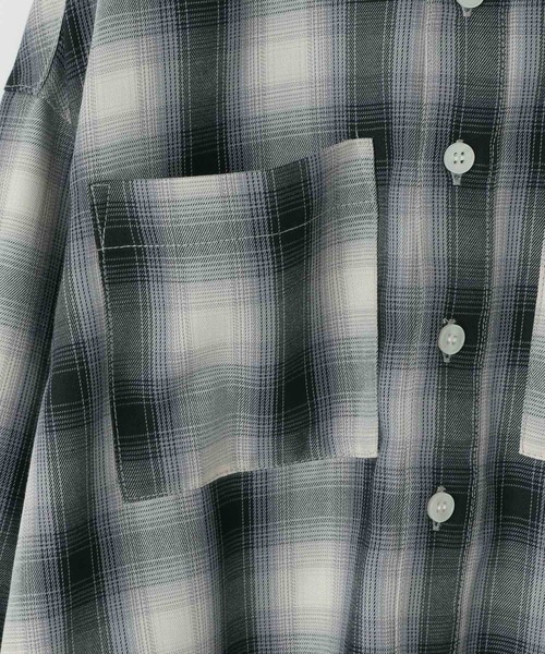 LOWRYS FARM（ローリーズファーム）の「オンブレチェックＢＩＧシャツ　 571066（シャツ/ブラウス・キッズ・ブルー/ブラウン/ブラック・150cm/140cm/130cm/120cm/110cm）」の15枚目の写真