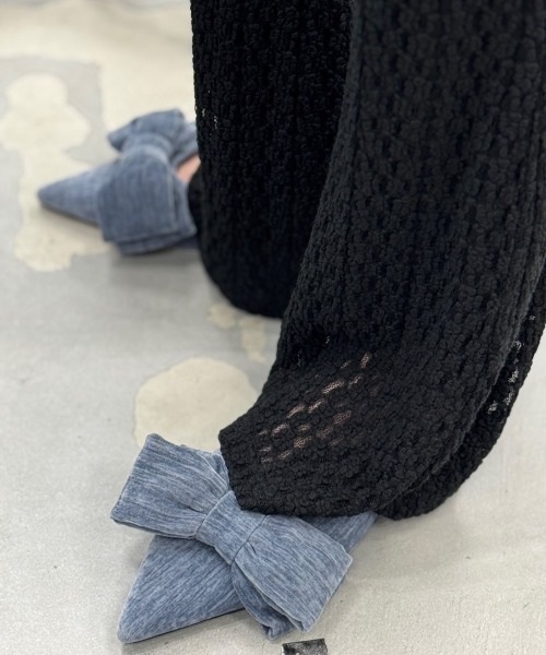 bita.（ビタ）の「シャーリングレースフレアパンツ（その他パンツ・レディース・ブラック/ブラウン・FREE）」の3枚目の写真