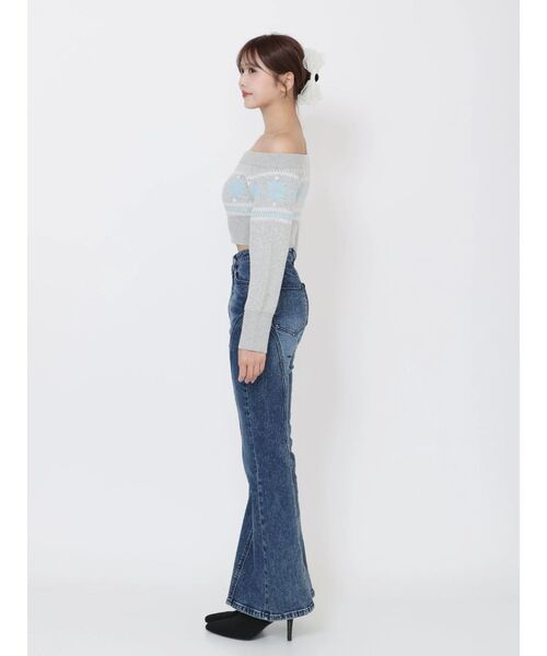 EATME（イートミー）の「ノルディックニットオフショルTOP（ニット/セーター・レディース・グレー/アイボリー/ブラック・FREE）」の14枚目の写真