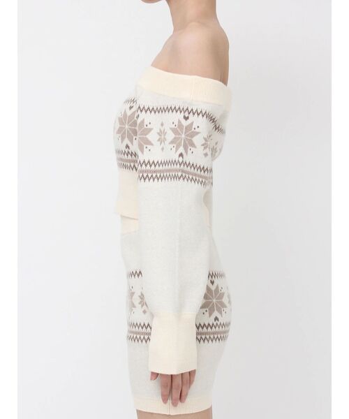 EATME（イートミー）の「ノルディックニットオフショルTOP（ニット/セーター・レディース・グレー/アイボリー/ブラック・FREE）」の17枚目の写真