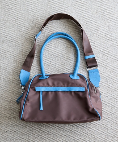 FUULLY STUDIO（フーリィーステューディオ）の「パイピングダブルZIPボストンバッグ（ボストンバッグ・レディース・グレー/ブラック/ブラウン・FREE）」の14枚目の写真