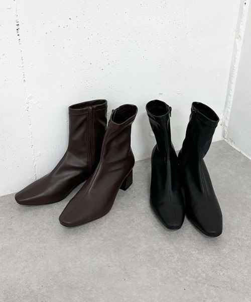 archives（アルシーヴ）の「ストレッチショートブーツ（ブーツ・レディース・ブラック/ブラウン・MEDIUM/LARGE）」の3枚目の写真