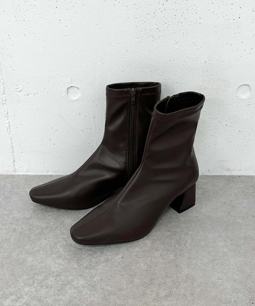 archives（アルシーヴ）の「ストレッチショートブーツ（ブーツ・レディース・ブラック/ブラウン・MEDIUM/LARGE）」の4枚目の写真
