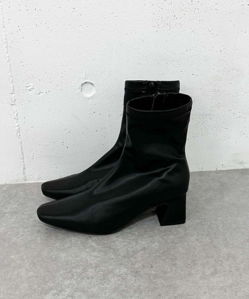 archives（アルシーヴ）の「ストレッチショートブーツ（ブーツ・レディース・ブラック/ブラウン・MEDIUM/LARGE）」の6枚目の写真