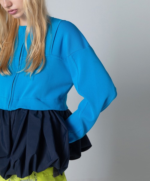 AULA AILA(アウラアイラ)の「2WAYバルーンニット(カーディガン/ボレロ・レディース・ライトイエロー/ブルー/ブラック・0)」の8枚目の写真