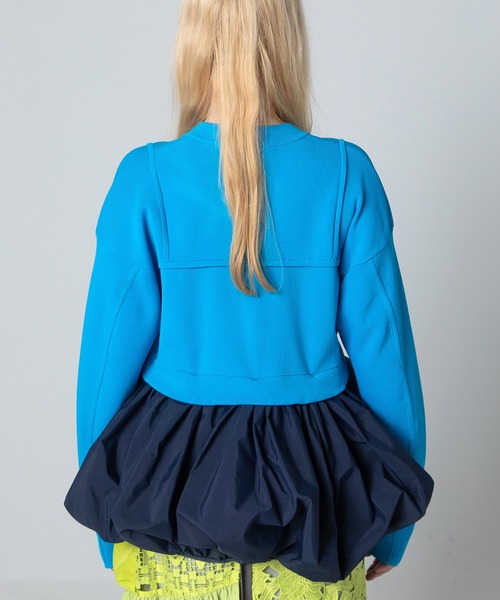 AULA AILA(アウラアイラ)の「2WAYバルーンニット(カーディガン/ボレロ・レディース・ライトイエロー/ブルー/ブラック・0)」の7枚目の写真