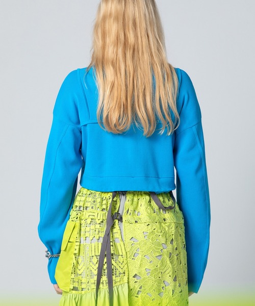 AULA AILA(アウラアイラ)の「2WAYバルーンニット(カーディガン/ボレロ・レディース・ライトイエロー/ブルー/ブラック・0)」の10枚目の写真