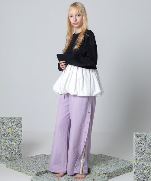 AULA AILA(アウラアイラ)の「2WAYバルーンニット(カーディガン/ボレロ・レディース・ライトイエロー/ブルー/ブラック・0)」の15枚目の写真