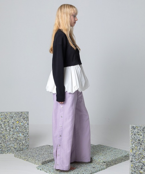 AULA AILA(アウラアイラ)の「2WAYバルーンニット(カーディガン/ボレロ・レディース・ライトイエロー/ブルー/ブラック・0)」の16枚目の写真