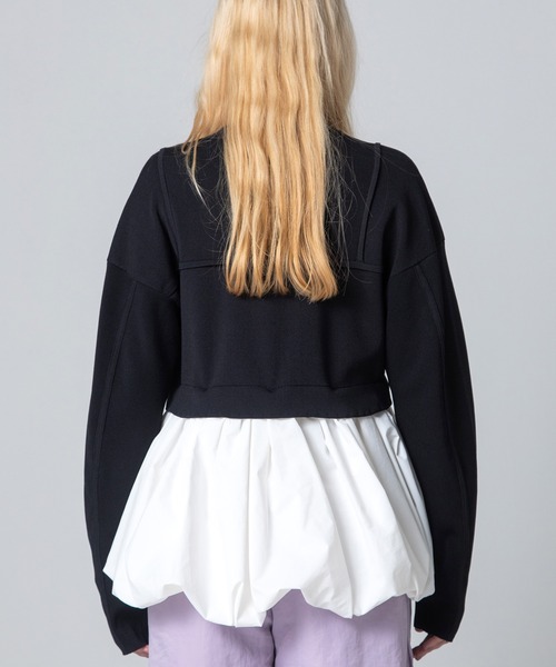 AULA AILA(アウラアイラ)の「2WAYバルーンニット(カーディガン/ボレロ・レディース・ライトイエロー/ブルー/ブラック・0)」の14枚目の写真