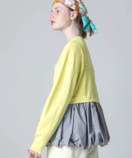 AULA AILA(アウラアイラ)の「2WAYバルーンニット(カーディガン/ボレロ・レディース・ライトイエロー/ブルー/ブラック・0)」の20枚目の写真