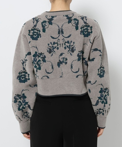 HARE（ハレ）の「モールガラショートVネックカーディガン(HARE)（カーディガン/ボレロ・レディース・ブラック/グレー・FREE）」の9枚目の写真