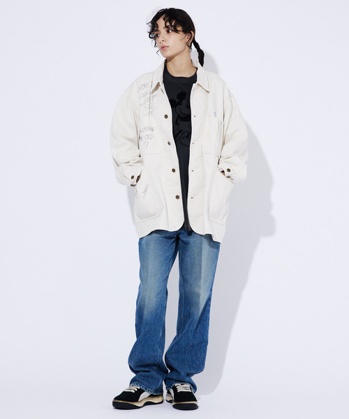 HERCULES（ヘラクレス）の「【Swell Vintage × UNION HERCULES MADE】Hand Painted  Chore Jacket / ハンドペイント /ヴィンテージ /チョアジャケット（カバーオール・メンズ・ホワイト系その他・40/38/42）」の8枚目の写真