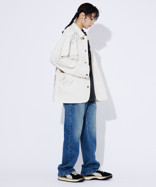 HERCULES（ヘラクレス）の「【Swell Vintage × UNION HERCULES MADE】Hand Painted  Chore Jacket / ハンドペイント /ヴィンテージ /チョアジャケット（カバーオール・メンズ・ホワイト系その他・40/38/42）」の7枚目の写真