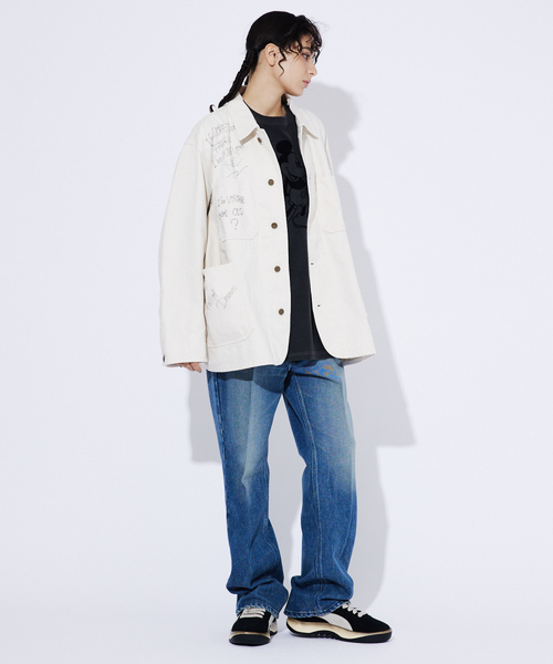 HERCULES（ヘラクレス）の「【Swell Vintage × UNION HERCULES MADE】Hand Painted  Chore Jacket / ハンドペイント /ヴィンテージ /チョアジャケット（カバーオール・メンズ・ホワイト系その他・40/38/42）」の10枚目の写真