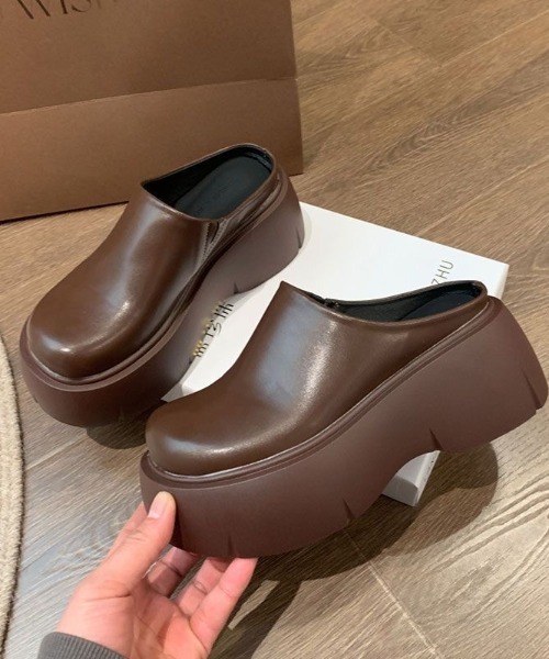 【未使用品・箱付】CAMPER LAB ローファー ドレスシューズ サンダル 茶 osharewalker ローファー サンダル レディース シューズ 厚底