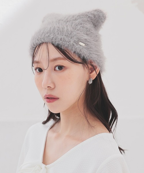 Honeys(ハニーズ)の「アニマルニット帽(ニットキャップ/ビーニー・レディース・ブラック系その他3/ブラウン系その他/ピンク系その他/グレー系その他/ブラック系その他2/ベージュ系その他/ホワイト系その他・FREE)」の19枚目の写真