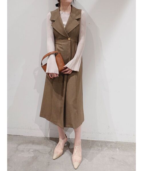 LAGUNAMOON（ラグナムーン）の「メタルボタンテーラードジャンパースカート（ワンピース・レディース・ブラック/ライトグレー/ブラウン・SMALL/MEDIUM）」の3枚目の写真