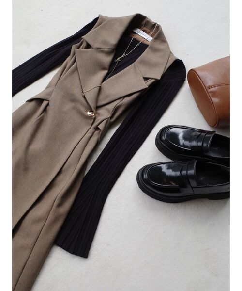 LAGUNAMOON（ラグナムーン）の「メタルボタンテーラードジャンパースカート（ワンピース・レディース・ブラック/ライトグレー/ブラウン・SMALL/MEDIUM）」の19枚目の写真