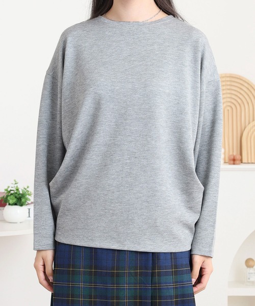 BRODIAEA(ブローディア)の「BRODIAEA 変形タック無地とろみカットソー(Tシャツ/カットソー・レディース・杢グレー/ブルー/ローズ/モカ/ブラック・40)」の18枚目の写真