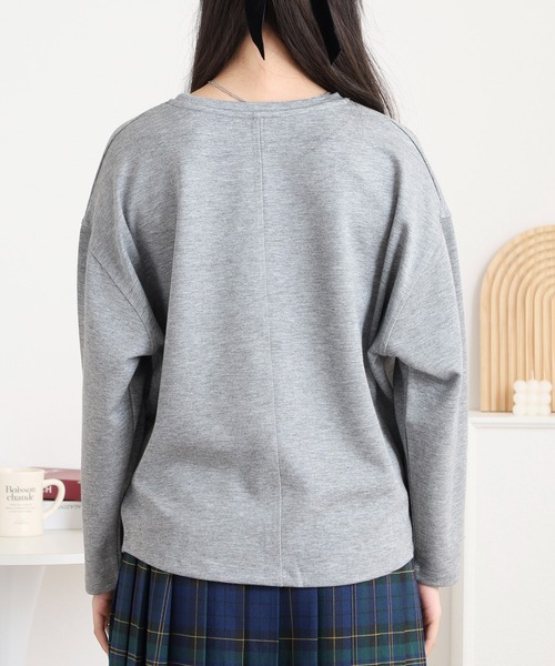 BRODIAEA(ブローディア)の「BRODIAEA 変形タック無地とろみカットソー(Tシャツ/カットソー・レディース・杢グレー/ブルー/ローズ/モカ/ブラック・40)」の20枚目の写真