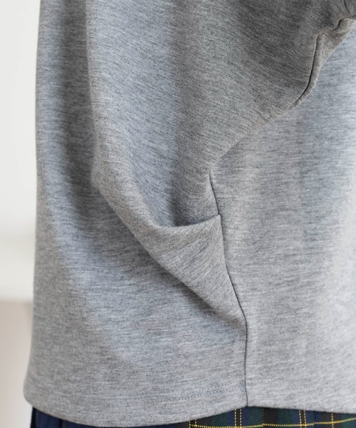 BRODIAEA(ブローディア)の「BRODIAEA 変形タック無地とろみカットソー(Tシャツ/カットソー・レディース・杢グレー/ブルー/ローズ/モカ/ブラック・40)」の22枚目の写真