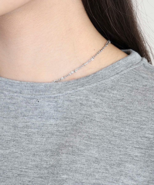 BRODIAEA(ブローディア)の「BRODIAEA 変形タック無地とろみカットソー(Tシャツ/カットソー・レディース・杢グレー/ブルー/ローズ/モカ/ブラック・40)」の21枚目の写真
