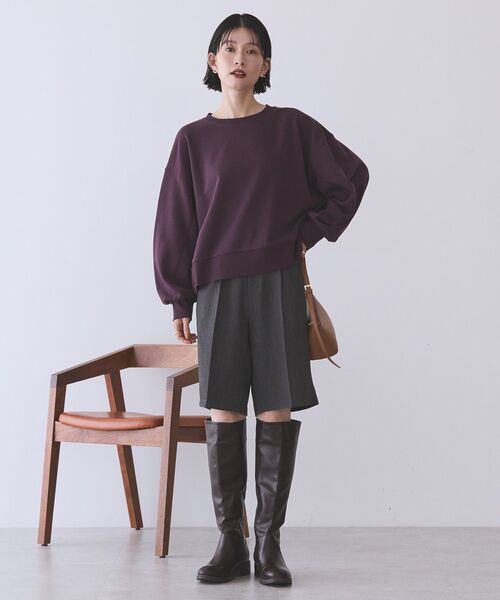 AMERICAN HOLIC(アメリカンホリック)の「イージーケアタックハーフパンツ(その他パンツ・レディース・ブルー系その他4/杢グレー/ブラック・M/L)」の13枚目の写真