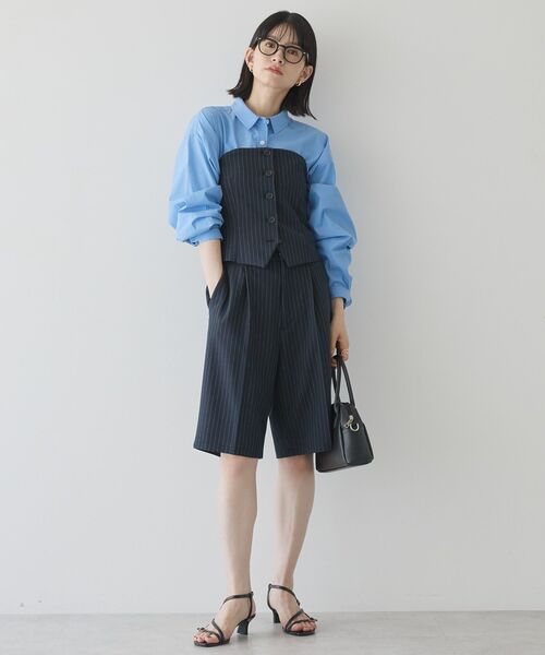 AMERICAN HOLIC(アメリカンホリック)の「イージーケアタックハーフパンツ(その他パンツ・レディース・ブルー系その他4/杢グレー/ブラック・M/L)」の19枚目の写真