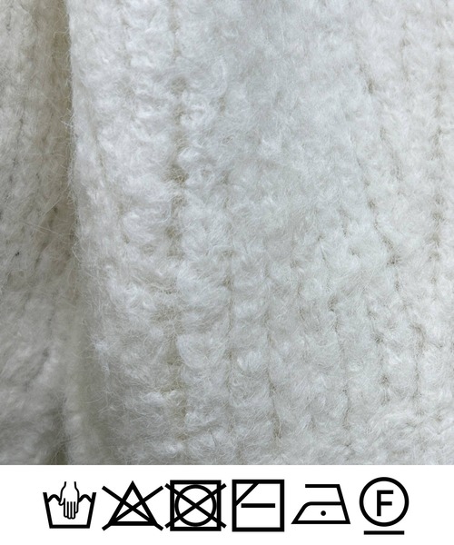Lo-Fi（ローファイ）の「バルキーヤーンルーズニット（ニット/セーター・レディース・オフホワイト/ピンク/ブルー・M）」の9枚目の写真