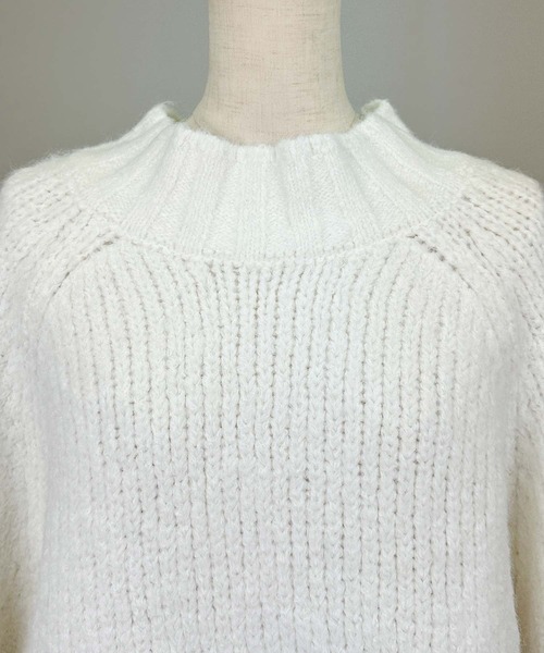 Lo-Fi（ローファイ）の「バルキーヤーンルーズニット（ニット/セーター・レディース・オフホワイト/ピンク/ブルー・M）」の5枚目の写真