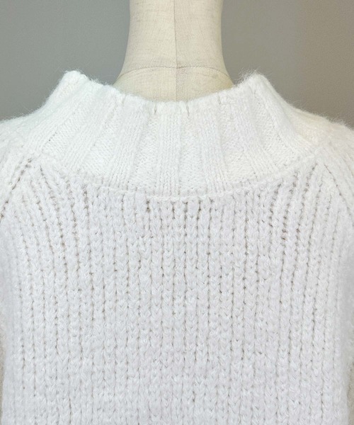 Lo-Fi（ローファイ）の「バルキーヤーンルーズニット（ニット/セーター・レディース・オフホワイト/ピンク/ブルー・M）」の6枚目の写真