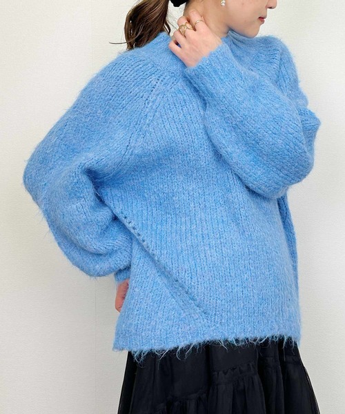 Lo-Fi（ローファイ）の「バルキーヤーンルーズニット（ニット/セーター・レディース・オフホワイト/ピンク/ブルー・M）」の20枚目の写真