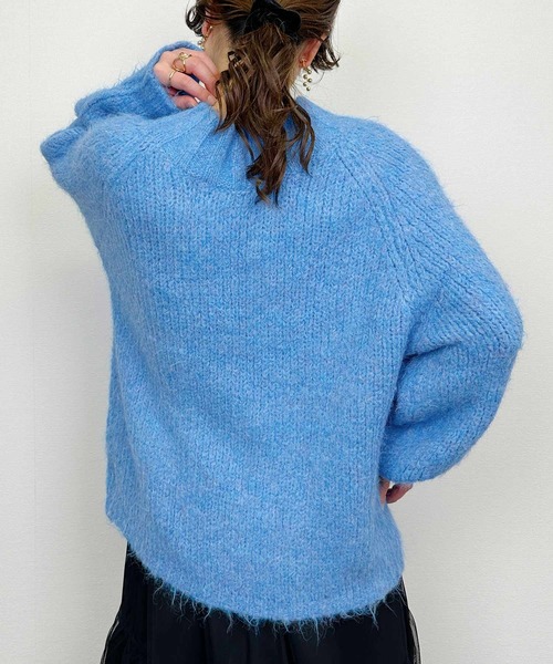 Lo-Fi（ローファイ）の「バルキーヤーンルーズニット（ニット/セーター・レディース・オフホワイト/ピンク/ブルー・M）」の21枚目の写真