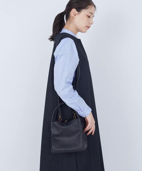 ADIEU TRISTESSE（アデュートリステス）の「ショルダーストラップ付きスクエアバック（ショルダーバッグ・レディース・ダークブラウン/ブラック・FREE）」の10枚目の写真