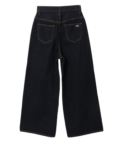 CONVERSE TOKYO（コンバーストウキョウ）の「【HL】LACE-UP WIDE DENIM PANTS RIGID (SET-UP)（デニムパンツ・レディース・ネイビー・SMALL/MEDIUM）」の3枚目の写真