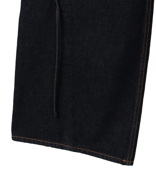 CONVERSE TOKYO（コンバーストウキョウ）の「【HL】LACE-UP WIDE DENIM PANTS RIGID (SET-UP)（デニムパンツ・レディース・ネイビー・SMALL/MEDIUM）」の8枚目の写真