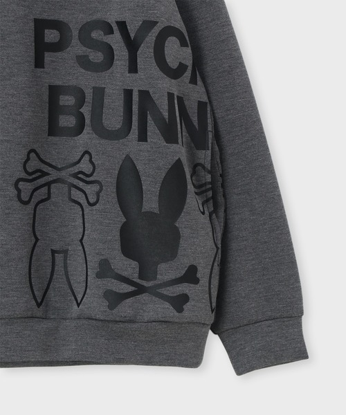 Psycho Bunny（サイコバニー）の「[WEB限定]ダンボール サイドロゴワイドパーカ（パーカー・メンズ・ブラック/チャコールグレー・FREE）」の22枚目の写真