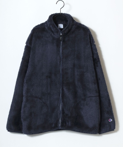 Champion(チャンピオン)の「Champion/チャンピオン SHERPA FLEECE ZIP JACKET/シェルパフリース ロゴ ワンポイント刺繍 ジップジャケット/ボアフリースジャケット/ブルゾン/レディース メンズ(ブルゾン・メンズ・ブラック/ネイビー/オリーブ・L/M/XL)」の18枚目の写真