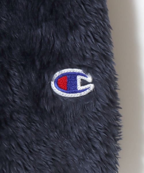 Champion(チャンピオン)の「Champion/チャンピオン SHERPA FLEECE ZIP JACKET/シェルパフリース ロゴ ワンポイント刺繍 ジップジャケット/ボアフリースジャケット/ブルゾン/レディース メンズ(ブルゾン・メンズ・ブラック/ネイビー/オリーブ・L/M/XL)」の6枚目の写真