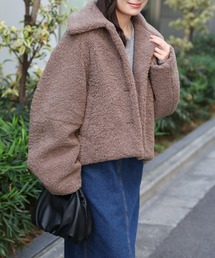 テディコート」に該当するレディースのジャケット/アウター（ブラウン