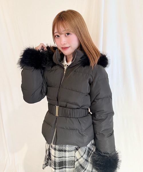 セール】ショートウエストマークダウンコート（ダウンジャケット