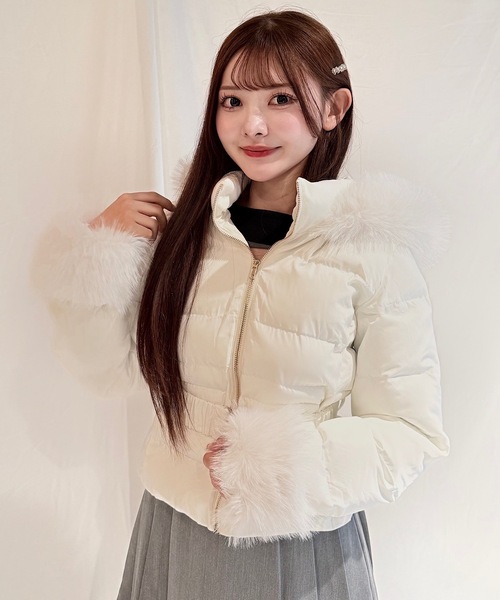 セール】ショートウエストマークダウンコート（ダウンジャケット