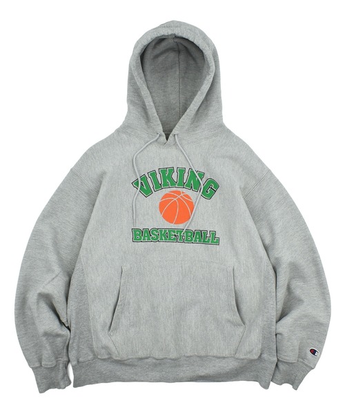 【USED】Y2K Champion “VIKING BASKETBALL” リバースウィーブ フーディ
