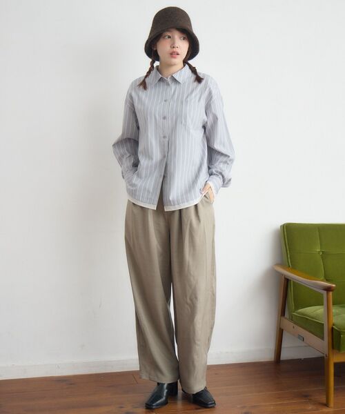RETRO GIRL(レトロガール)の「レイヤード風シャツ(シャツ/ブラウス・レディース・オフホワイト/グレー系その他/イエロー系その他・FREE)」の5枚目の写真