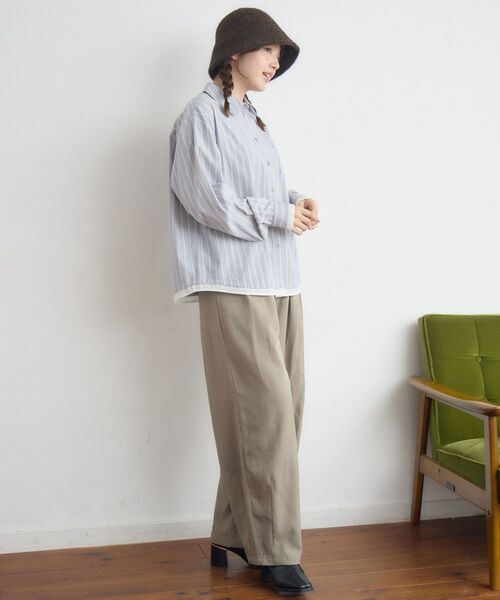 RETRO GIRL(レトロガール)の「レイヤード風シャツ(シャツ/ブラウス・レディース・オフホワイト/グレー系その他/イエロー系その他・FREE)」の7枚目の写真